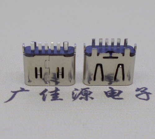 type c6pin立插母座