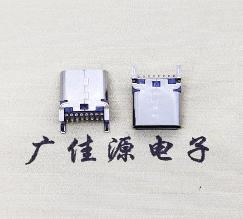USB华为口连接器TYPE-C16P母座立式贴板
