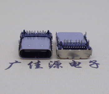 USB Type C四脚插板母座,引脚端前插后贴接口