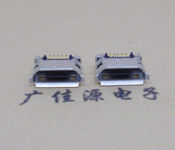 高品质Micro USB 5P B型口母座,5.9间距前插/后贴端SMT