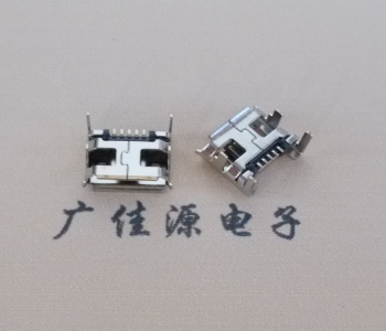 迈克MICRO USB 5P四脚插板,可根据板厚定做插脚长度