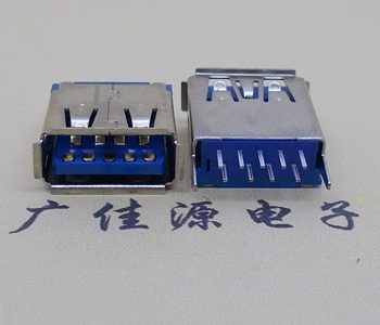 USB接口 USB3.0连接器 USBAF短体母座直插翻边尺寸