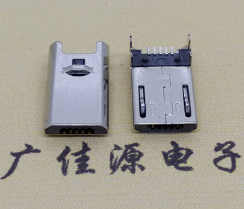 micro usb贴板公头,四脚插有柱micro连接器插头