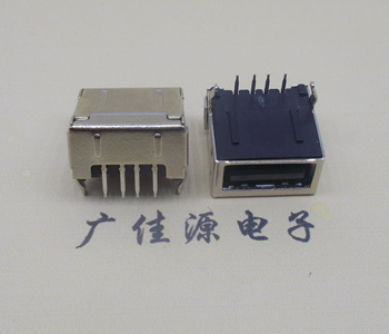 usb 2.0插座 A型单层90度 包胶母座