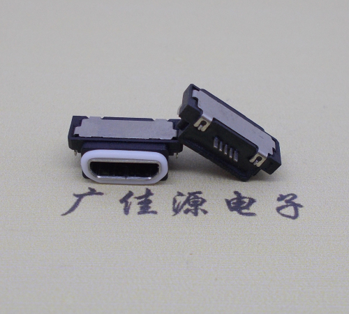 micro usb5pin防水接口 沉板 0.8卧式防水母座