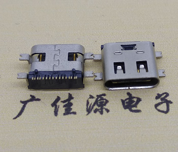 type-c16p母座全贴带弹片连接器