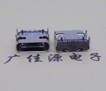 板上型type-c16p母座连接器，卧式type-c接口