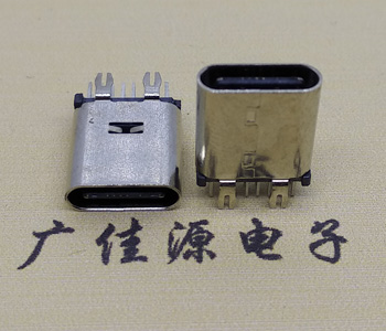 直立式type-c14p母座接口 usb type-c连接器