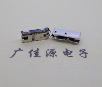 双接口带卷边四脚插板micro usb 3.0 10pin母座