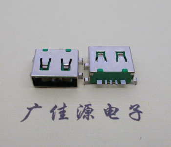 usb2.0 type A5p母座无卷边带弹沉板1.2、1.8mm外壳四脚插板可过大电流3A-5A