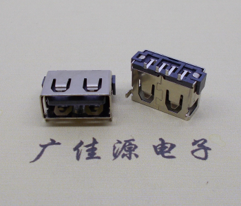 usb2.0接口|USB AF短体10.0母座|前两脚5.7薄胶芯