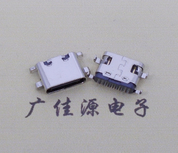 type c16p沉板母座破板0.8mm/1.0mm/1.2mm/1.6mm四脚插板总体长度L=6.5mm