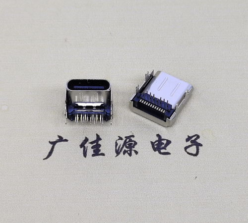 type c24p板上母头 typec接口数据CL=3.4,DIP+SMT端子DIP长脚